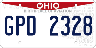 OH license plate GPD2328