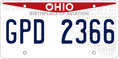 OH license plate GPD2366