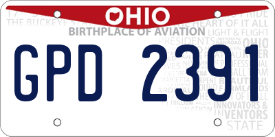OH license plate GPD2391
