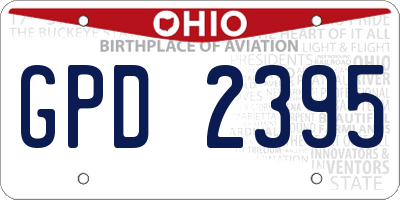 OH license plate GPD2395