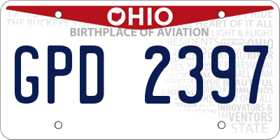 OH license plate GPD2397