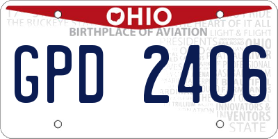 OH license plate GPD2406