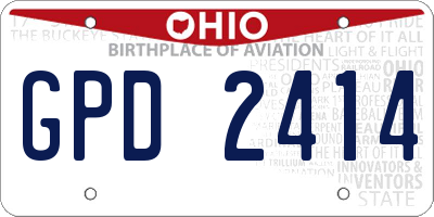 OH license plate GPD2414