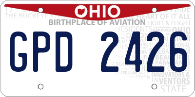 OH license plate GPD2426