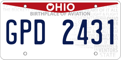 OH license plate GPD2431