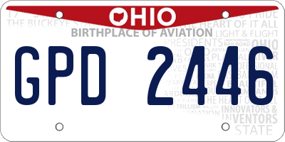 OH license plate GPD2446