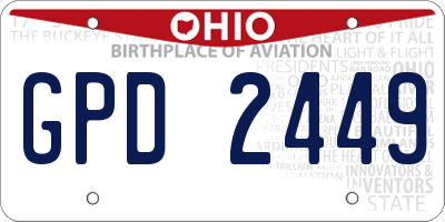OH license plate GPD2449