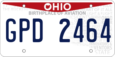 OH license plate GPD2464