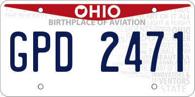 OH license plate GPD2471