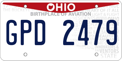 OH license plate GPD2479