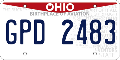 OH license plate GPD2483