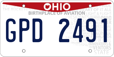 OH license plate GPD2491