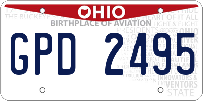 OH license plate GPD2495