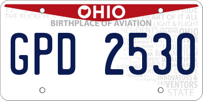 OH license plate GPD2530