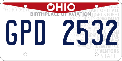 OH license plate GPD2532