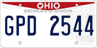 OH license plate GPD2544
