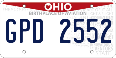OH license plate GPD2552