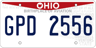 OH license plate GPD2556