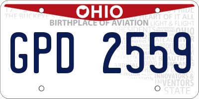 OH license plate GPD2559