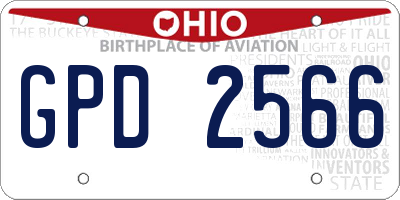 OH license plate GPD2566