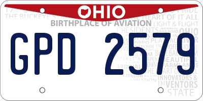 OH license plate GPD2579