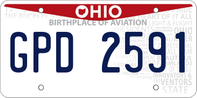 OH license plate GPD2591