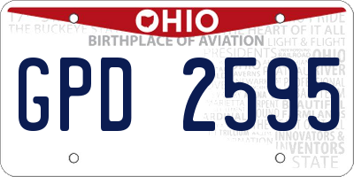 OH license plate GPD2595