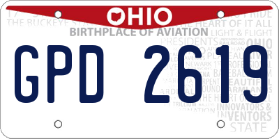 OH license plate GPD2619