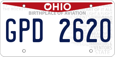 OH license plate GPD2620