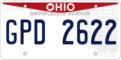 OH license plate GPD2622
