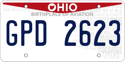 OH license plate GPD2623