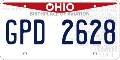 OH license plate GPD2628