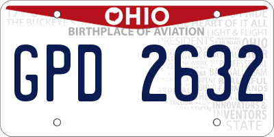 OH license plate GPD2632