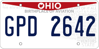 OH license plate GPD2642