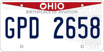 OH license plate GPD2658
