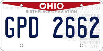 OH license plate GPD2662