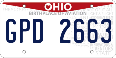 OH license plate GPD2663