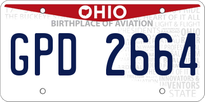 OH license plate GPD2664