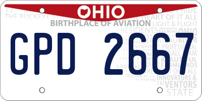 OH license plate GPD2667