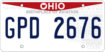 OH license plate GPD2676