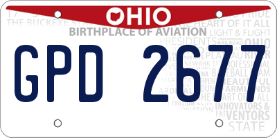 OH license plate GPD2677