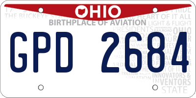 OH license plate GPD2684