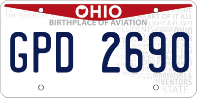 OH license plate GPD2690