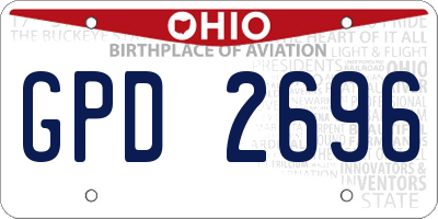 OH license plate GPD2696