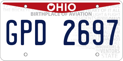 OH license plate GPD2697