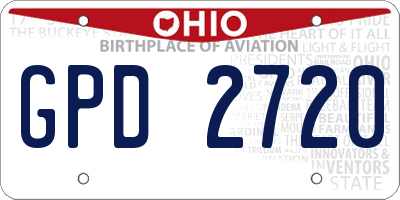 OH license plate GPD2720