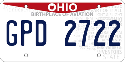 OH license plate GPD2722