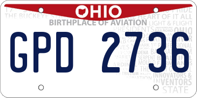 OH license plate GPD2736