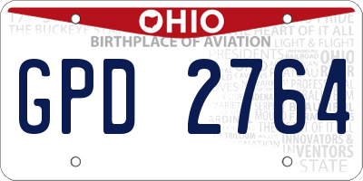 OH license plate GPD2764