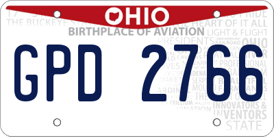 OH license plate GPD2766